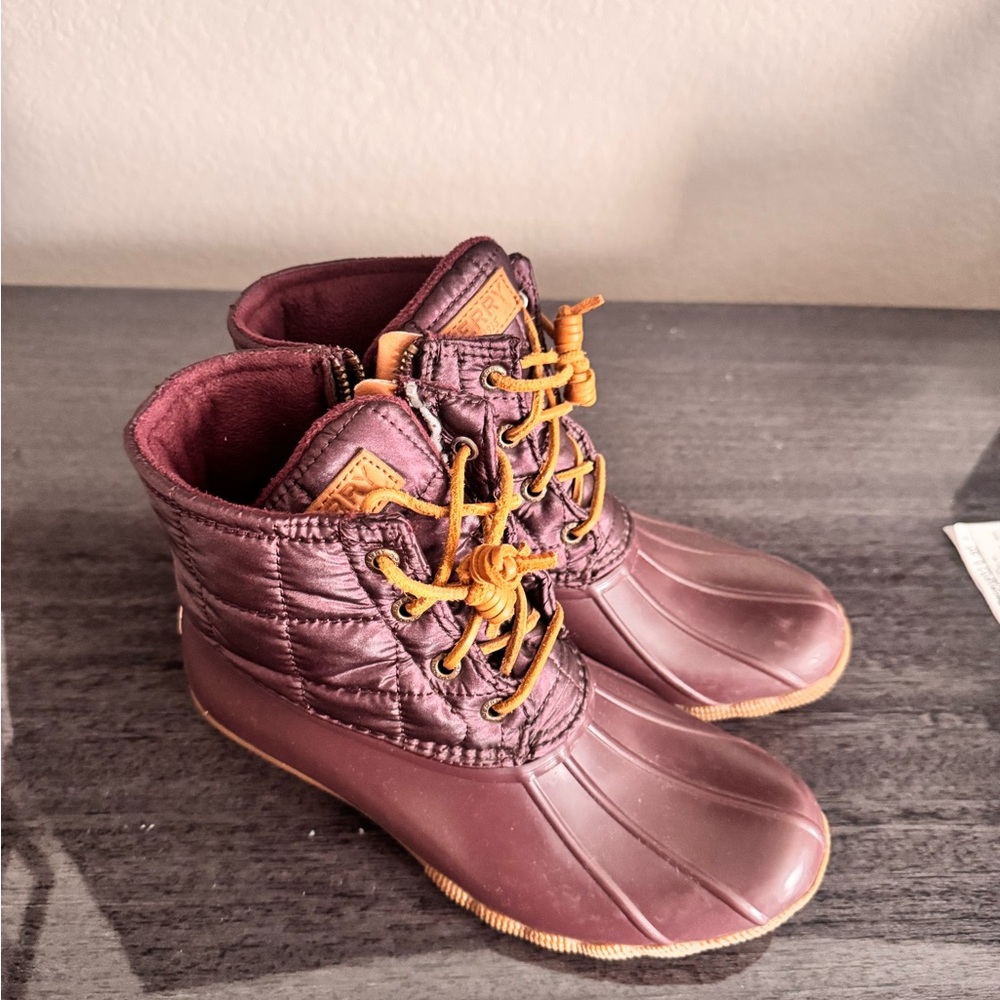 Sperry Women's Duck Boots in Burgundy